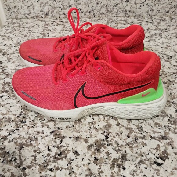 Nike ZoomX Invincible Run Flyknit 2 Men's 14 Siren Red Green Strike Sneakers - Picture 1 of 12